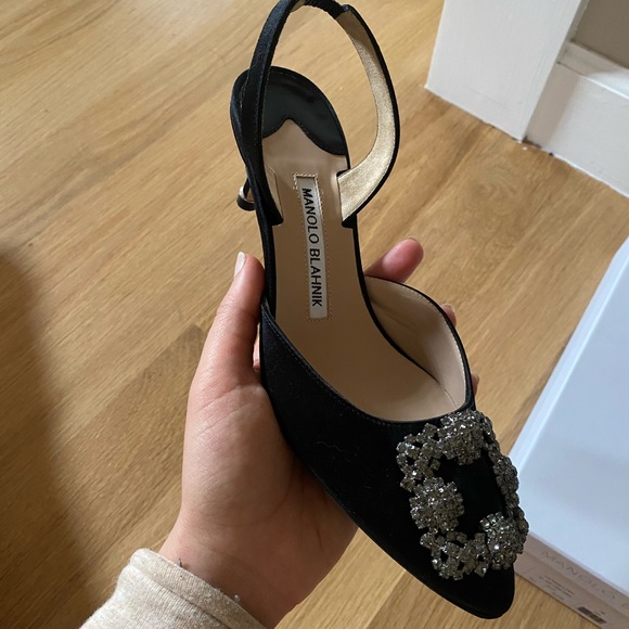 NWT Manolo Blahnik Hangisi Slingback - Picture 4 of 9